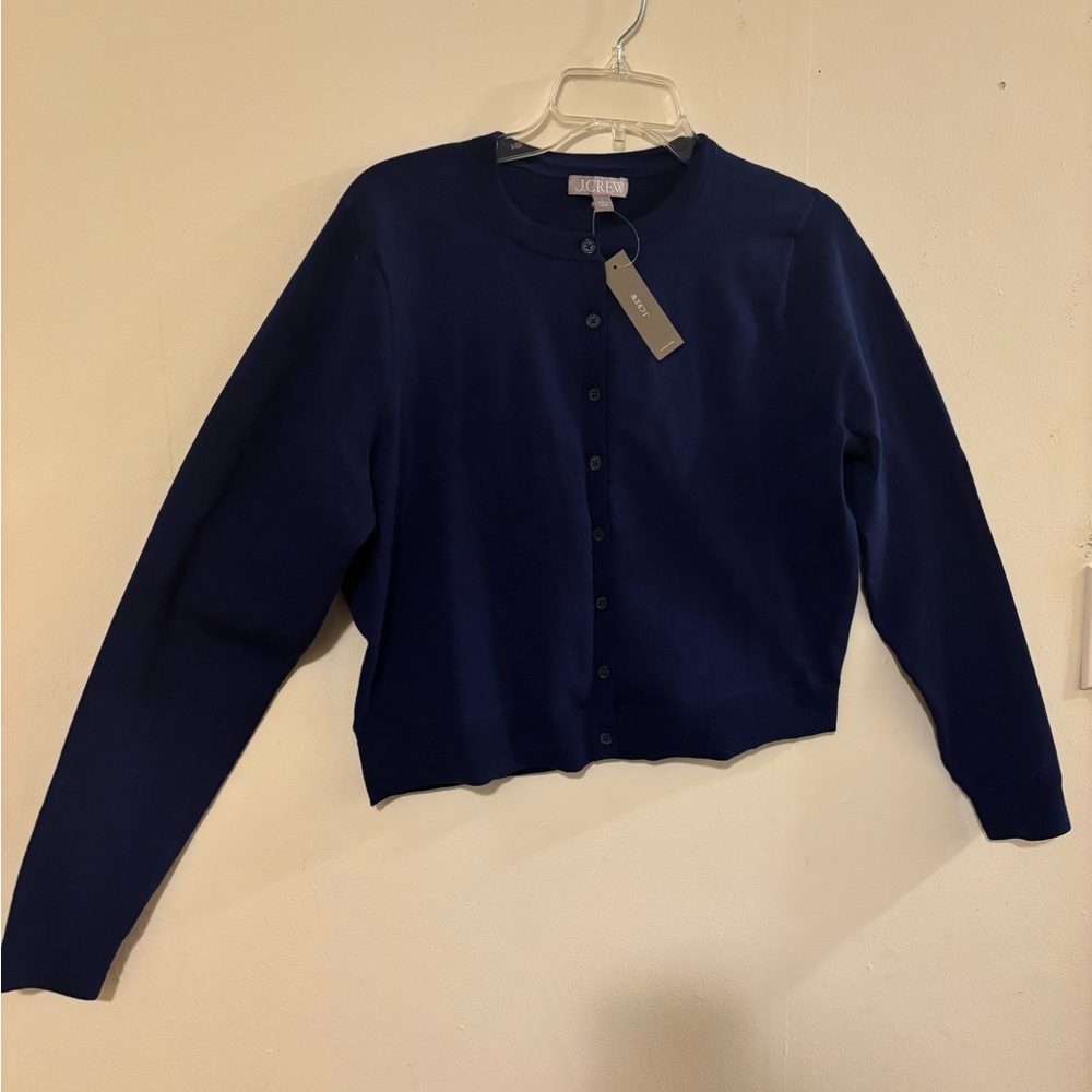 J. Crew Classic Navy Cardigan